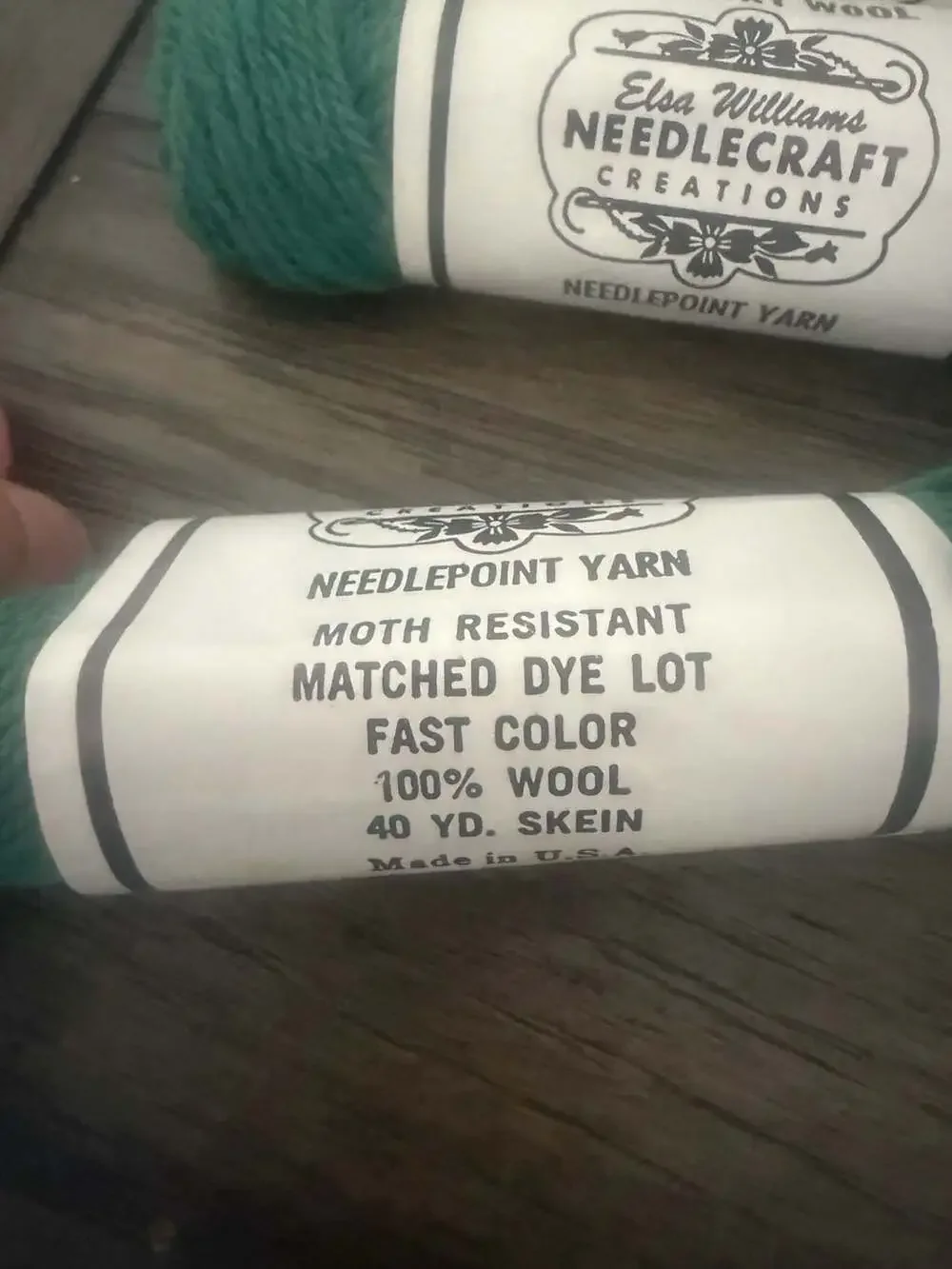 Vintage Elsa Williams Needlecraft Creations 100% Wool Tapestry Yarn, Color N413
